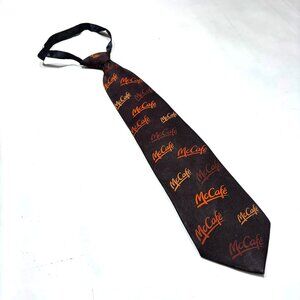 RARE VTG McDonald's McCafé Brown Manager Uniform Employee Necktie Tie Way To Be